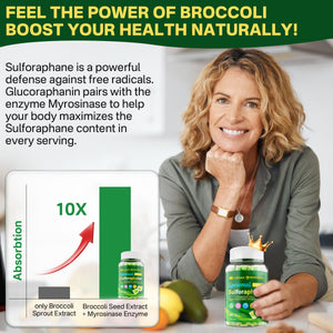 Liposomal Sulforaphane Supplement 150mg, from Broccoli Seed Extract w/Myrosinase, Quercetin, Glutathione, Sulforaphane Supplement Gummies for Antioxidants Detox Cellular Brain Health, Chewable 60Cts LILICAREBuy Supplements Australia