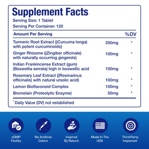 Pro ENZ Joint Support Supplement - Clinical Formula Turmeric Boswellia Supplement for Joint & Cartilage Mobility and Comfort Support Plus Eicosanoid Management with Proteolytic Enzymes (120 Servings) Anabolic LaboratoriesBuy Supplements Australia