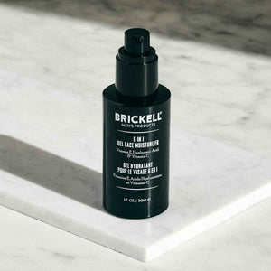 Brickell Men's 6 in 1 Gel Face Moisturizer for Men, Gel Moisturizer With Hyaluronic Acid, Peptides, and Vitamin C, 1.7 ounces, Unscented