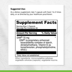 DAVINCI Labs DimPro - Dietary Supplement to Support Hormonal Balance in Men & Women & Healthy Weight Management* - with Vitamin E and More - Vegetarian - Soy-Free - Gluten-Free - 60 Capsules
