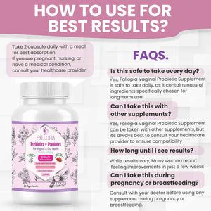 Vaginal Probiotics for Women with Prebiotics Cranberry D Mannose Digestive Enzymes & Hibiscus 34 Strains 100 Billion CFU Feminine Care Supplement for Gut Urinary Health and pH Balance Support