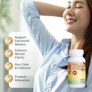 Vita Green Stress Support Supplement - Calm, Balance and Restful Nights - Promotes Relaxation and Emotional Wellness - Natural Formula to Unwind and Stay Centered - 90 Capsules