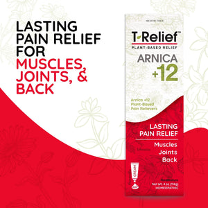 T-Relief Arnica +12 Cream Natural Actives for Back Pain Joint Soreness Muscle Aches & Stiffness, Whole Body Fast Acting Relief for Women & Men - 4 oz MediNaturaBuy Supplements Australia