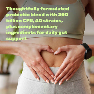 DEAL SUPPLEMENT Probiotics for Women & Men, 200 Billion CFU Per Serving, 240 Vegetarian Capsules, 4 Month Supply | 40 Strains with Prebiotics, Enzymes & Magnesium Citrate | Non-GMO, Gluten Free
