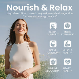 Magnesium Ashwagandha Complex | High-Absorption Multi Magnesium Supports Stress Relief, Sleep, Muscle & Heart Health | Vegan, Non-GMO, Gluten-Free, Made in USA, 90 Capsules((45-Day Supply) NEUMINA buy supplements Au
