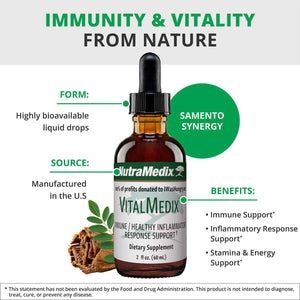 NutraMedix VitalMedix - Cat's Claw & Moringa Plant Extract - Daily Energy Supplement for Immune Health & Overall Vitality - Rich in Vitamins & Minerals (2oz)