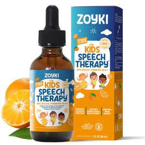 Zoyki Speech Therapy Drops for Kids - Speech Support Supplement for Communication Delay Cognitive Function Language & Brain Development with Zeolite Vitamins B12 D3 C - Sugar Free Gluten-Free Vegan ZoykiBuy Supplements Australia