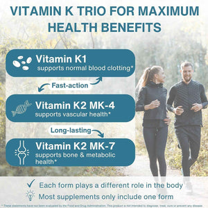 Igennus High Potency Vitamin K Complex, K1 & K2 (MK-4 & MK-7), 90 Capsules - All Trans Bioactive Form for Superior Bone & Cardiovascular Support, 1-a-Day, Clean Label, Vegan
