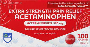 Rite Aid Extra Strength Acetaminophen Easy Tabs Tablets, 500 mg - 100 Count - Pain Reliever & Fever Reducer - Migraine Relief Products - Joint Pain Relief - Muscle Pain Relief - Menstrual Pain Relief
