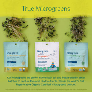 True Grace True Littles MicroVeggies - 0.4 oz - Kids Daily Superfood Powder for Immune Health - Gluten & Soy Free, Vegan, Regenerative Organic Certified - 30 Servings True GraceBuy Supplements Australia