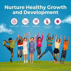 Zaytun Halal Vitamins for Kids Multivitamin Gummies, Naturally Sourced Vitamin A, C, D, E, B6, B12, Biotin - Vegetarian, No Gelatin Zaytun Vitamins