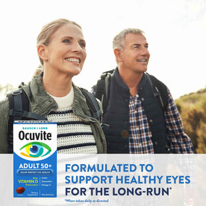 Ocuvite 50+ Eye Vitamin & Mineral Supplement, Multivitamin for Vision & Ocular Health with Omega-3, Zinc, Vitamins C & E, Lutein & Zeaxanthin, Zinc Supplements for Women and Men, 50 Softgels