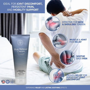 L'EUDINE Blue Reliever Cream – Joint and Muscle Therapy, Body Cream with Cocoa Butter and Menthol L'eudineBuy Supplements Australia