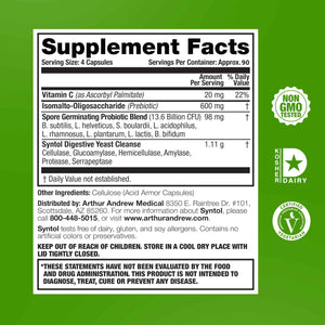 Arthur Andrew Medical Syntol AMD Probiotic Multi-Enzyme, 90 Count - Probiotics, Prebiotics & Candida Yeast-Cleansing Enzymes For Everyday Digestive Wellness & Long-Term Support