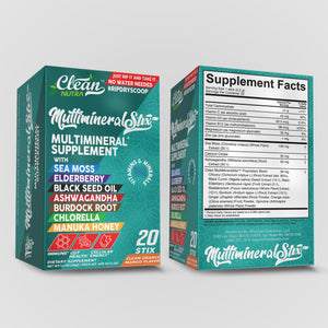 Sea Moss Powder Elderberry Ashwagandha Chlorella Manuka Honey VitaminD3 Vitamin C Zinc Spirulina Iodine Greens Detox Immune Support Sugar Free Hydration Powder Drink Mix – 20 Sticks Clean NutraceuticalsBuy Supplements Australia