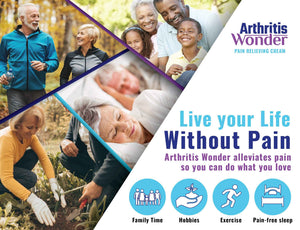 Arthritis Wonder Pain Relief Cream, 4 oz - Arthritis Pain Relief Cream for Hand, Knee, Foot and Wrist Joints - Fast-Acting, Deep Penetrating, Non-Greasy Formula with Natural Wogonin