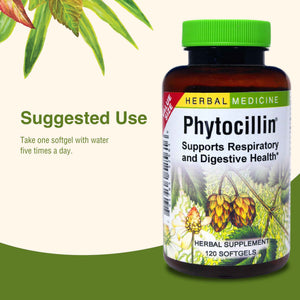 Herbs Etc. Phytocillin - Respiratory & Digestive Health Support Supplement - Herbal Formula to Support Digestion - Support Healthy Breathing - 120 Softgels (120 Servings)