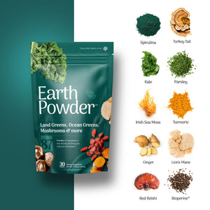 Earth Powder Daily Foundational Nutrition Supplement with 28 Greens & 10 Mushrooms | 87 Nutrients for Energy, Gut Health & Mental Clarity Earth Powder buy supplements Au