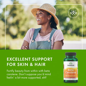Swanson Beta-Carotene Vitamin A 25,000 IU Eye and Skin Health Supplement for Adults Seeking Vision and Immune Support - 7,500 mcg (300 Softgels) Swanson buy supplements Au