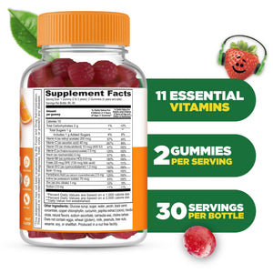 Lifeable Kids Multivitamin Gummies | Great Tasting Multivitamin for Kids | with Vitamins A, C, D, E, B6, B12, Zinc, Biotin Lifeable
