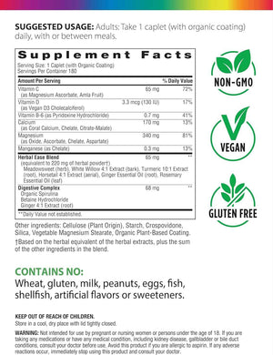 Rainbow Light Magnesium Calcium + Supplement - 180 Tablets - Real Food Nutrients & Digestive Complex - Supports Healthy Magnesium Levels, Bones & Muscles
