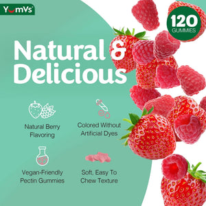 Multivitamin Gummies for Adults, Daily Gummy Vitamin for Women & Men, Immune Support Multivitamin Supplement YUM-V'S