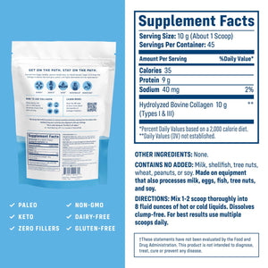 NativePath Collagen Peptides Protein - Hydrolyzed Type 1 & 3 Collagen Powder for Skin, Hair, Nails - 15.9 oz (45 Servings)