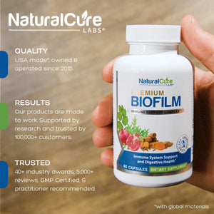 Natural Cure Labs Biofilm Complex – Premium Botanicals & Herbs | Digestive & Immune Wellness Support | Vegan, Non-GMO, Gluten-Free | Supports Gut Balance & Probiotic Activity Natural Cure Labs buy supplements Au