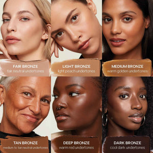 Saie Sun Melt Cream Bronzer - Buildable Balm Face Bronzer for Effortless Sculpting - Cream Contour Enriched with Vitamin C, Nourishing Skincare Ingredients & a Natural Finish - Tan Bronze (1 oz)