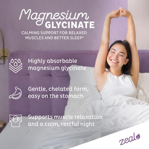 Zeal Naturals Triple Magnesium Complex Supplement - Glycinate, Malate, Citrate | 400mg, 180 Capsules | High Absorption Chelated Magnesium for Sleep, Mood, Muscle Recovery, Relaxation Zeal Naturals buy supplements Au
