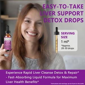 Liver Cleanse Detox & Repair Drops - Liquid Liver Support Tincture with Milk Thistle, Dandelion, Artichoke, TUDCA, NAC, Chanca Piedra - 15-in-1 Advanced Liver Detox Health Supplement - Vegan, Non-GMO HZZYPLANT buy supplements Au