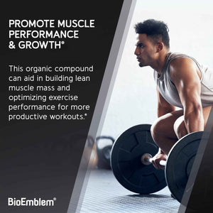 BioEmblem Creatine Monohydrate Powder - Unflavored Micronized Creatine Easily Mixes - Muscle Strength, Workout Recovery, Exercise Performance -