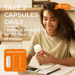 SIRUNES Fish Collagen Peptides Capsules - 100 Capsules - Fish Collagen Peptides - Supports Hair, Skin, Nails, Joints & Bones