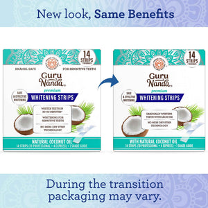 GuruNanda Teeth Whitening Strips Kit - 7-Day Treatment with Non-Slip, Dry Strip Technology