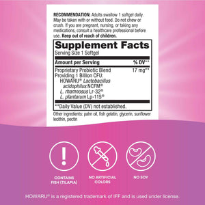 Nature's Way Women's Probiotic Pearls, Supports Women's and Digestive Health*, Protects Against Occasional Constipation & Bloating*, 1 Billion Live Cultures, 90 Softgels, (Pack of 2)
