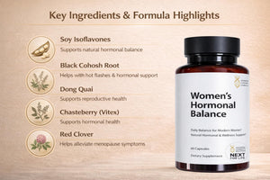 Women’s Hormonal Balance Supplement – Menopause & PMS Support – Mood, Energy & Cycle Regulation – Botanical Formula – 60 Capsules Next For Life buy supplements Au