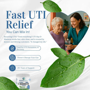 Now New UTI-Slip D Mannose Non GMO Organic Source Powder 130g jar. WellnessPartnersBuy Supplements Australia