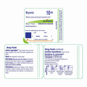 Boiron Bryonia 10M Homeopathic Medicine for Muscle & Joint Pain - 80 Pellets BoironBuy Supplements Australia
