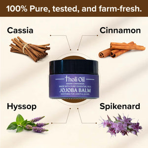 tHOli Plantar Fasciitis Relief Balm – Jojoba Cream with Cinnamon, Cassia, Spikenard & Hyssop – Soothes Heels, Supports Joints & Skin Repair (1oz) Tholi OilBuy Supplements Australia