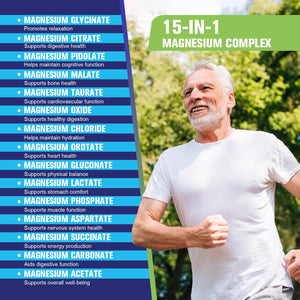 Magnesium Complex for Women Men 1350mg 15 in 1 Pure Magnesium Supplement, with High Absorption Chelated Magnesium Glycinate Citrate Malate & More for Muscle, Heart, Sleep & Bone Support, Vegan 60 Days Femmetra buy supplements Au