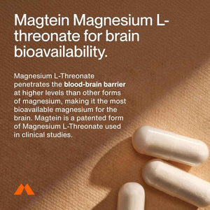 Momentous Magtein Magnesium L-Threonate - Brain & Rest Support Supplement - Boosts Cognitive Function & Sleep Quality - NSF Certified for Sport -145 mg - 30 Servings