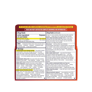 Motrin Dual Action with Tylenol, Fast-Acting Dual Action Pain Reliever with Ibuprofen & Acetaminophen for Minor Aches & Pains, Ibuprofen (NSAID) 125 mg & Acetaminophen 250 mg, 80 ct