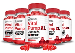 Justified Laboratories (5 Pack) Vital Pump XL Extreme 2000MG Performance Gummies Vital PumpXL Advanced Formula Formulated with Beet Juice ACV Pomegranate Powder B12 Vegan Non GMO 300 Gummys Justified Laboratories buy supplements Au
