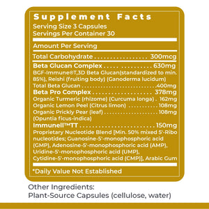 Premier Research Labs Nucleo Immune - Beta Glucan Supplements, Beta Glucans, Phytochemicals, Prickly Pear, Fiber, Immune Support - 90 Capsules Premier Research LabsBuy Supplements Australia