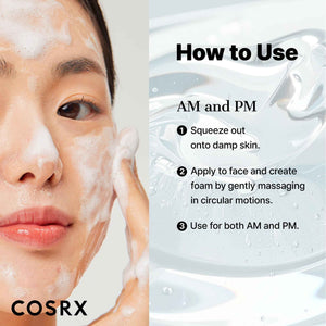 COSRX Low pH Good Morning Gel Face Cleanser, 5.07 fl oz, BHA Face Wash, Daily Mild Face Cleanser for Sensitive Skin
