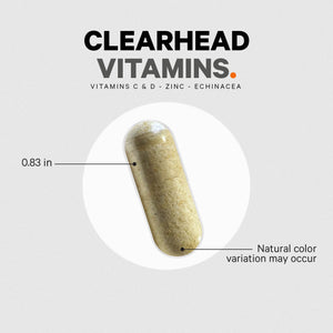 Codeage Clearhead Echinacea+ Supplement - Echinacea, Schisandra, Feverfew, Coptis, American Ginseng, Astragalus, Garlic, Probiotics, Vitamins C & D3, Zinc, Selenium - Clear Head Vitamin - 90 Capsules CodeageBuy Supplements Australia
