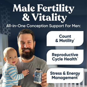 Conception for Him and Vital Liver Bundle - Male Fertility Booster & Prenatal Supplement + 9-in-1 Liver Support Eu Natural buy supplements Au