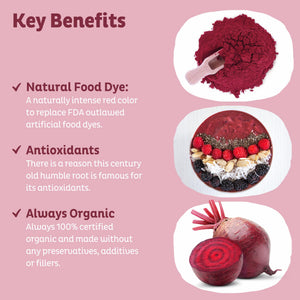 KOS Organic Beet Root Powder, USDA Organic - Natural Nitric Oxide Booster, Superfood Plant Based Beetroot Antioxidant, Supports Active Lifestyle & Healthy Circulation, Soy & Gluten-Free - 90 Servings KOS buy supplements Au