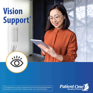 Patient One OpticOne | Supplement to Support Optic Nerve Health and Eyesight Function* | With Vitamins A and E, Lutein, ALA and More | 180 Capsules Patient One buy supplements Au