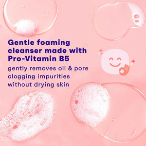 Clean & Clear Essentials Oil-Free Foaming Facial Cleanser, Daily Foaming Face Wash with Pro-Vitamin B5 for Sensitive Skin